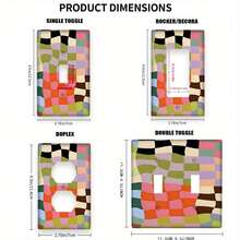 1PC Decorative Light Switch Cover[Modern Wall Plate] Unbreakable Polycarbonate 1pc 1Gang/2Gang Irregular Cube Design Decorative Wall Plate | Modern Switch Plate Light Cover For Bedroom, Kitchen, Home Decor, Modern Wall Decor - 單搖桿 11cm*7.5cm - 查看 4