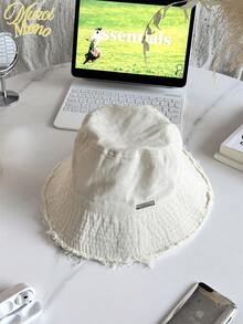 <Effortless Chic, Everyday Shade>, 1pc Fashion Wide Brim Small Face Sun Hat For Women, Spring/Summer New UV Protection Travel Casual Versatile Bucket Hat, Can Also Wear In Autumn/Winter As Boho Panama Hat - Basin Hat - View 5