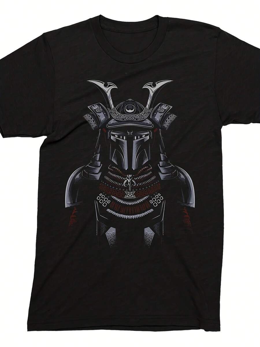 Mandalorian Samurai Uni T-Shirt Adults & Kids Fun Themed 's Shirt 100 % Cotton Soft Feel T-Shirts - 款式25 - 查看 1