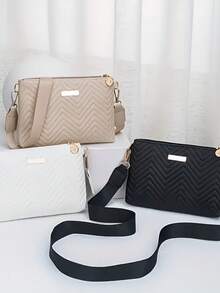 女士新款时尚波浪压纹链条斜挎包、单肩包、手拿包、信封包