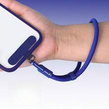 Mobile Phone Lanyard Wrist Adjustable Length Hand Rope New Self-Locking Anti-Drop Strong Stainless Steel Clip Short Sling - 軍綠色 - 查看 5