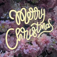 Insegna al neon di Buon Natale, Insegna al neon di Buon Natale con corno di alce Insegna a LED di Natale per feste di Natale Bar Casa Negozio Decorazione Regali di insegne al neon di Natale