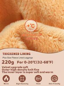 1pc Plus Size 220g Women Thermal Tights, Thermal Lined Tight , Stirrup Tights For Winter, Cozy - Multicolor - View 7