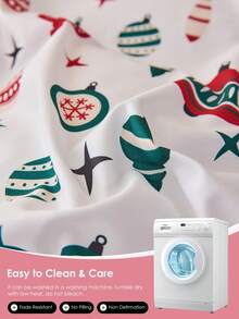 Juego de sábanas con estampado de bolas y campanas navideñas, 3/4 piezas, con funda de almohada, de tacto suave como una nube, resistente a las arrugas y al encogimiento, incluye 1 sábana plana + 1 sábana ajustable + 1/2 fundas de almohada, sábana de bolsillo profundo, para camas de todos los tamaños, certificado Oeko-Tex