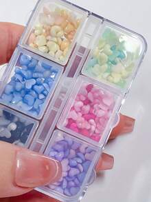 240 chiếc/hộp, 6 màu macaron, phụ kiện trang trí móng tay hình trái tim bằng nhựa, phụ kiện DIY đa chức năng, thích hợp cho móng tay, giày dép, quần áo, túi xách, đồ thủ công và ốp điện thoại - Trang trí trái tim màu hồng và trắng bóng, dụng cụ làm móng | Trang trí móng DIY | Bề mặt bóng, trang sức móng tay - Nhiều màu - Xem 11