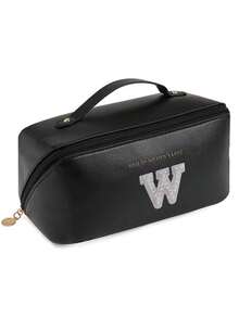 1pc Waterproof PU Leather Makeup Bag, Transparent Toiletry Bag, Large Capacity Travel & Swimming Bag, Dry & Wet Separation Cosmetic Organizer Bag, Portable Waterproof Toiletry Bag, Travel & Swimming Bag, Bathing & Fitness Organizer Bag, Transparent Waterproof Beach Bag, Oval Cylindrical Beach Tote, Transparent Beach Bag, Shoulder Bag, Swimming Bag, Bathing Organizer Bag - Multicolor - View 107