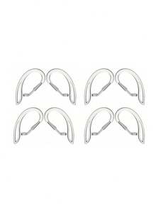 4pcs Transparent Ear Hooks For Bluetooth Headsets, Anti-Lost Ear Hooks, Non-Slip, Silicone Material, Compatible With Apple Pro Bluetooth Headsets