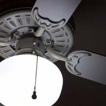 1 Set Ceiling Fan Pull Chain, Bulb And Fan Pattern Pull Chain Extension Fan Pull Chain Pendant 12 Inch Ceiling Fan Chain Extender With Ball Fan Chains Connector - 黑色的 - 查看 6