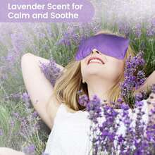 Almohada para los ojos de lavanda para relajación de yoga, máscara de ojos con peso y calentable para ojos secos, compresa caliente y fría con aromaterapia