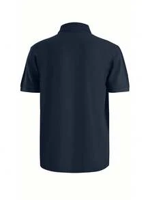 3-Piece Set, New Men's Cotton POLO Shirt, Men's Short-Sleeved Top, Solid Color POLO Formal Wear, High Quality, Skin-Friendly And Comfortable - Đen + Xám đậm + Xanh navy - Xem 7