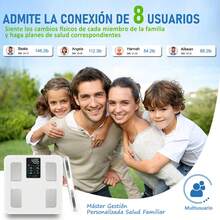 Bascula Digital Corporal 8 Electrodos,de grasa corporal para Peso y Porcentaje de Grasa, Bascula Inteligente de Alta Precisión Con Pantalla a Color VA - 1 - Ver 2