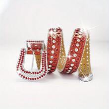 Unisex Fashion Versatile Waist Belt, Punk Rock Style Rhinestone Studded Waist Belt, Suitable For Men And Women, Party And Occasions