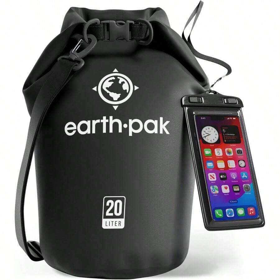 Waterproof Dry Bag Roll Top Waterproof Backpack Sack Keeps Gear Dry For Kayak With Waterproof Phone Case