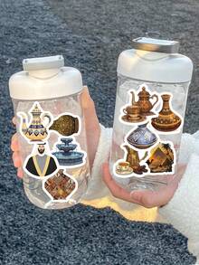 50 PIEZAS/PAQUETE Pegatinas de vinilo de la cultura de Oriente Medio, suministros para scrapbooking, útiles escolares lindos, accesorios de escritorio, regalo encantador para decorar el escritorio, manualidades, diario y proyectos