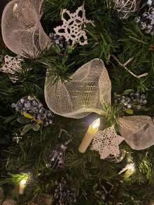 1/2Pcs Christmas Decorations 13 Types Of Net Ribbon 10 Yards Gold Polypropylene Mesh, DIY Wreath Bow Ribbon, Merry Christmas 2025 New Year Gift Wrapping Supplies Ribbon, Birthday Wedding Holiday Party Background Decorative Gauze, Christmas Tree Decoration, Wreaths, Stair Decoration Net Ribbon, Xmas Party Decor, Xmas Decor