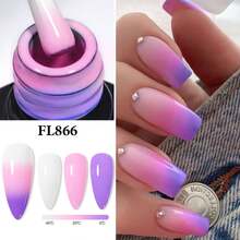 FOUR LILY 10ml Gel Kuku Berubah Warna Sensitif Suhu - Gel Kuku Reaktif Dingin & Panas, Cocok Untuk Manikur Salon dan Rumahan - MultiWarna - View 9