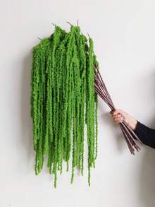 MEHELANY 6/3/1pcs Artificial Wisteria Flower Pendant, Lover's Tear Pendant Plant, Silk Artificial Amaranth Wedding Pendant, Burgundy Wedding Floral, Cascading Wedding Bouquet, Suitable For Wedding Backdrop Decor, Hotel Decor, DIY Flower Arrangement, Vase Filler, Wall Decor, Mother's Day, Birthday, Party, Gift (Fabric Material Artificial Flowers) - Green - View 3