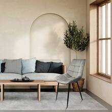 Juego de 2 sillas de comedor, tapizadas en terciopelo, silla de comedor ergonómica, capacidad de carga 120 kg