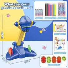 Drawing Projector For Art And Craft Kit Including Colored Pencils Crayons Coloring Books Toys For 3+ Year Old Boys Blue Drawing Kit V2