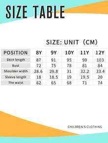 Tween Girl Bow Graphic Print Round Neck Short Sleeve Dress - White - View 7