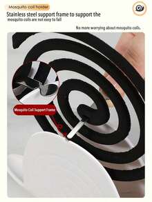 A White Cute Snail Shape Crawling Full Of Dynamic Ingenuity, Fireproof Plastic Material To Hold Up Curls Of Mosquito Incense, Both Practical Mosquito Repellent, But Also Breathing Home Art. St. Patrick's Day Greenery, Easter Vitality And Spring Rosy Melted Into The Spiral Pattern, Placed On The Windowsill, Coffee Table, So That The Mist With The Flow Of Snail Shells For The Living Room, Bedroom Decorated With Natural Poetry Will "Crawl", Unlocking Both Practical And Aesthetic Space Magic. - White - View 4