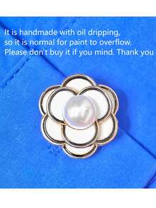 1pc/2pcs Button Cover For Shirt Pearl Cufflinks Covers Flower Vintage Sleeve Button Clip On Button For Dress Wedding Tux Decoration Button Clothing Accessories Gifts And Party - Gold - View 4