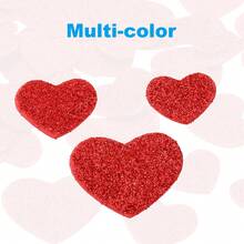 Foam Stickers, EVA Self Adhesive Glitters Foam Shape Sticker Craft Supplies For Scrapbook Card DIY Making Home Decor - 紅心60顆 - 查看 3