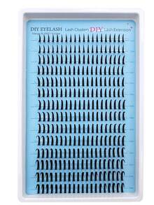 280 pezzi Grappoli di ciglie con punte, grappoli di ciglie, grappoli arricciati, estensioni di ciglie, estensioni di ciglie in stile americano, ciglie individuali fai-da-te, strisce, ciglie finte in mink, ciglie spesse e appuntite, lunghezza mista da 12 a 20 mm