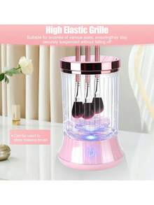 Máy làm sạch và sấy khô cọ trang điểm điện 2 trong 1, kết hợp chức năng làm sạch và sấy khô, thiết kế chống thấm nước, kèm giá đỡ, pin 500mAh sạc USB, tự động xoay để làm sạch sâu, đi kèm miếng lau hiệu quả, phù hợp với các loại cọ trang điểm có kích thước và kiểu dáng khác nhau, bao gồm cả cọ phấn mắt và cọ má hồng, một dụng cụ làm sạch hiệu quả thiết yếu cho những người hay làm bẩn cọ, cũng là một món quà Giáng sinh lý tưởng cho phái nữ. - Nhiều màu - Xem 9