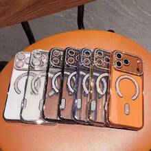 闪亮水钻TPU银色水钻手机壳，1个装，适用于苹果17 Pro Max、17 Pro、17e、17、16、15、14、13、12、11英寸机型。时尚电镀水钻透明手机壳，也适用于三星Galaxy A16、A55、A56、A17、A54、S25FE、S24FE等型号。支持无线充电，经久耐用，防摔水钻设计，持久耐用。时尚达人必备单品，苹果用户的理想之选。支持17 Pro Max和Magsafe功能。周年纪念礼物，派对礼品。国际版，非国内版。 - 銀色 - 查看 9