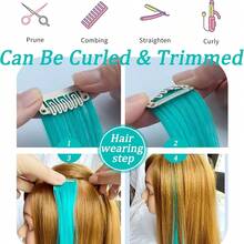 9 pezzi Extension per capelli molletta-in arcobaleno per ragazze - Colori casuali vivaci con molletta facili da applicare e sicure, adatte per feste, uso quotidiano casual e in tutte le stagioni