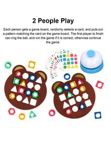 Plastic Shape Matching Game Color Sensory Toy, Geometric Shape Quick Matching Board Puzzle, Color & Shapes Party Puzzle Game Toy, Adult Plastic Press Relief Desktop Toy, Christmas Gift - Multicolor - View 6