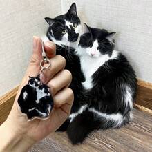 Custom Cat Photo Keyring, Dog Keychain, Dog Memorial Gift, Personalized Pet Photo Keychain, Dog Keychain, Holiday Gift For Pet Lovers - Multicolor - View 5