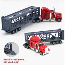 27cm Alloy Truck Head + Container (Random Truck Head Color), Children Truck Toy Set With Rear Pulling Action And Rotating Head Function, Transportation Truck/Oil Tanker/Container Truck Combination Toy Set, Decor Gift For Boys,Truck,Truck Toy,Toy Truck,Back To School - Multicolor - View 8
