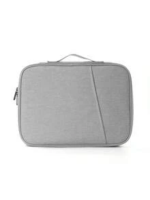 1 Laptop Sleeve With Handle, Padded 14-Inch Computer Tote Bag, Portable Storage Bag With Mesh Inner Pocket, Secure Hook And Loop Strap, Perfect For Work, Business And Daily Commuting - Multicolor - View 9