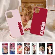 Funda de teléfono KPOP Rosie APT compatible con  16 15 14 11 12 13 Mini Pro XS Max, funda 6 7 8 Plus X, compatible con funda de  17, funda de  17 Pro, funda de  17 Pro Max - z5 - Ver 3