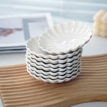 10/8/6pcs Ceramic Round Patterned Small Plates, 3.9 Inches, Elegant White Small Dishes, Suitable For Afternoon Tea, Dipping Sauce, Condiments, Appetizers, Soy Sauce, Side Dishes, Gatherings, Microwave Oven Safe - Multicolor - View 17