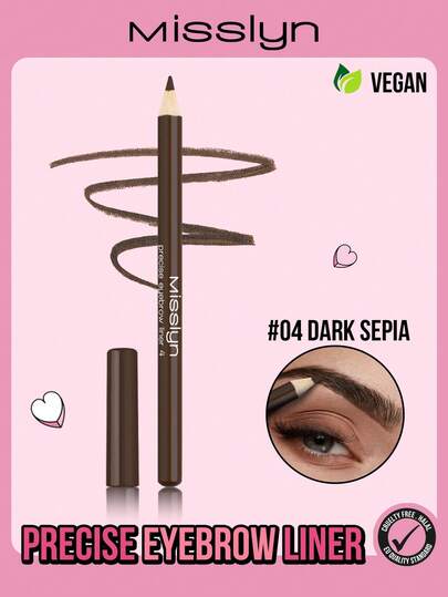 Misslyn Precision Eyebrow Pencil, Fills In Brows, Defines Brow Shape, Grooms Brows, Tames Unruly Hairs, High Color Payoff, Blendable, Effortlessly Fills And Shapes Brows For A Natural Look, Smooth Texture, Long-Lasting - Cruelty-Free