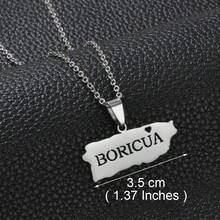 1pc Puerto Rico Map Flag Boricua Pendant Neckaces Stainless Steel PR Jewelry - Multicolor - View 9