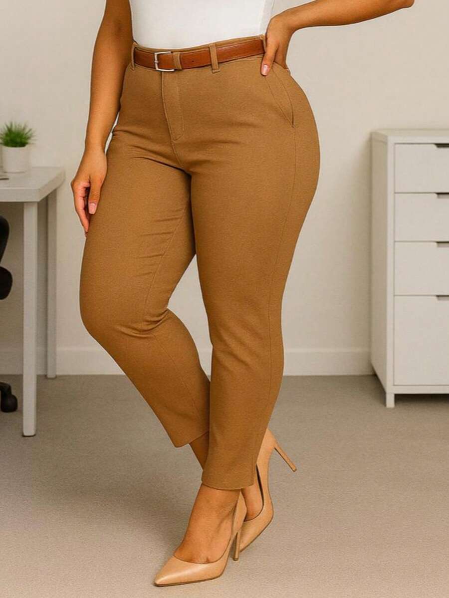 Women Pants - Camel - View 1