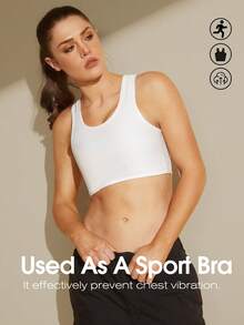 1pc Women Shaping Camisole Bra, Invisible Bust Enhancer Minimizer Bra For Large Bust - White - View 8