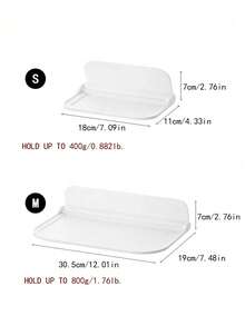 1 Stück faltbares wandmontiertes Kunststoff Schweberegal, ohne Bohren erforderlich, Handtuch- & Kleideraufbewahrung für Badezimmer, geeignet für Zuhause, Wohnzimmer, Büro Dekoration