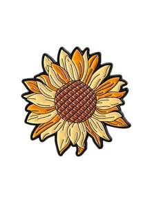 1pc Floral Enamel Sunflower Brooch Pin, Cartoon Lapel Badge For Backpack, Fashion Jewelry Suitable For Men And Women, Daily Wear, Gift For Friends