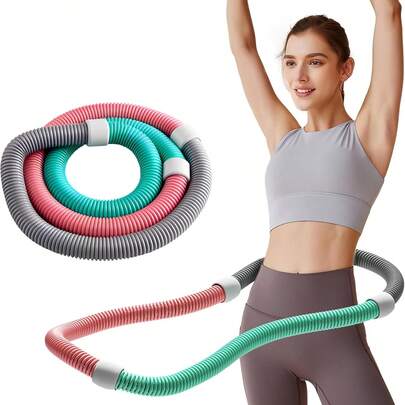 3 أرطال أنبوب لياقة بنابض مقاوم ناعم، لا يسبب أضرار للخصر والبطن، معدات لياقة منزلية لخسارة الوزن، حلقة لياقة بنابض ناعم مثقل، تصميم حلقة رياضية قابلة للطي للترفيه المنزلي، إرجونومي، يحمي العمود الفقري، مناسب للنساء