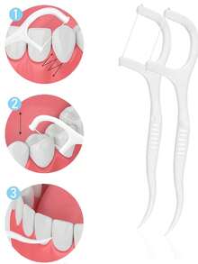 20pcs Dental Floss Picks - Travel Size Oral Care Floss, For Daily Teeth Cleaning, Oral Hygiene, Freshening Breath, Individual Floss Picks Suitable For Hotel Bathroom