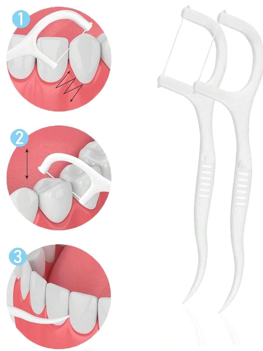 20pcs Dental Floss Picks - Travel Size Oral Care Floss, For Daily Teeth Cleaning, Oral Hygiene, Freshening Breath, Individual Floss Picks Suitable For Hotel Bathroom