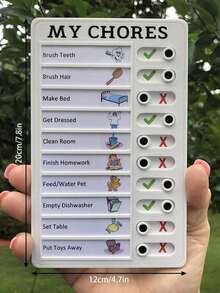 1 szt. Losowo kolorowa naklejka magnetyczna na tablicę suchościeralną z harmonogramem nauki, tablica na notatki na lodówkę - Wielokolorowe - Zobacz 5