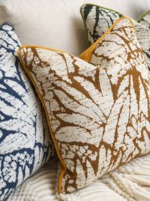 1 件装重磅雪尼尔提花抱枕套（不含枕芯），时尚现代重磅雪尼尔提花靠垫套，适合日常家居、沙发、床铺装饰，四季皆宜 - 黃白色 - 查看 9