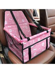 Dog Car Seat, Travel Pe-Style Dog Booster Seat, Breathable Dog Car Seat, With Adjustable Seat Belt Design, Travel Dog Car Seat Specially For Small Dt Cageogs - Pink - View 9