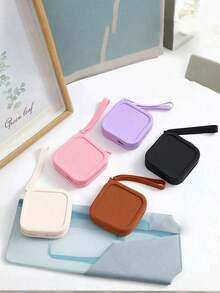 1 pieza de bolsa de cosméticos de silicona portátil, bolsa de almacenamiento impermeable de gran capacidad, bolsa de cosméticos de silicona suave, bolsa de playa portátil para exteriores, bolsa de tocador multifuncional, bolsa de dinero, bolsa de tarjetas, bolsa de identificación, bolsa dentro de bolsa, adecuada para el almacenamiento y la organización de artículos de primera necesidad diarios